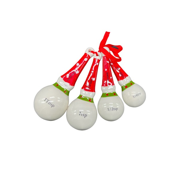 Delightful Winter Holiday Snowman Measuring Spoons Set of 4 - Picture 2 of 2